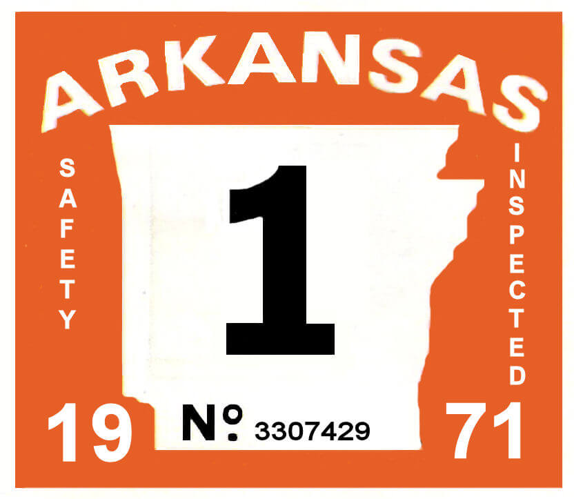(image for) 1971 Arkansas Inspection Sticker